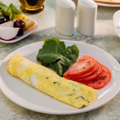 Cheese Omelet with roct