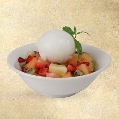 Fruit Salad lemon sorbet