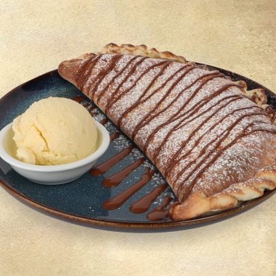 Nutella Biscoff Pizza with ice cream